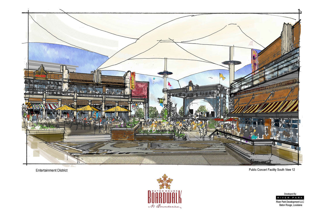 baton rouge river development concept baton rouge boardwalk color concept sketches 11x17 13